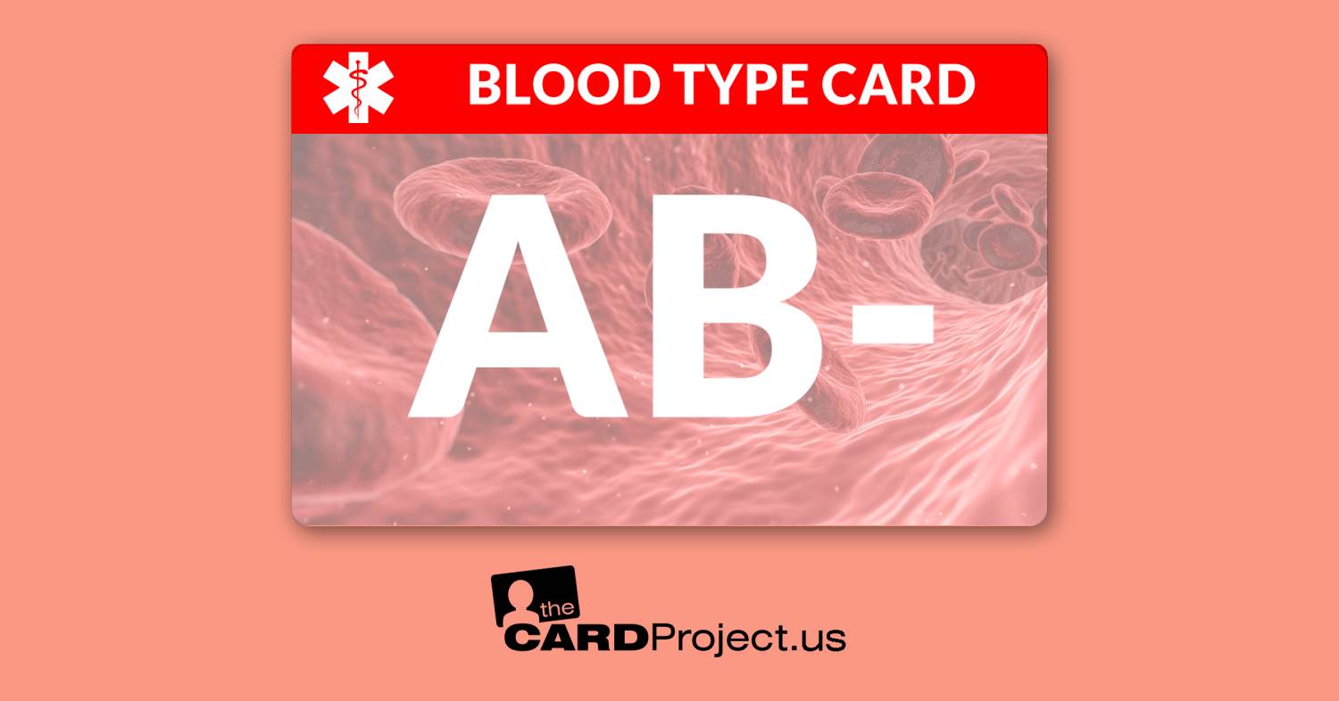 Blood Type AB- Card